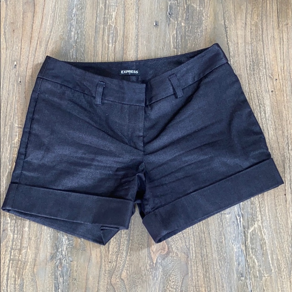 Black formal shorts